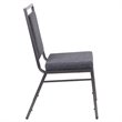 Flash Furniture Hercules Upholstered Banquet Event Chair in Dark Gray and Silver