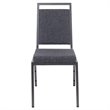 Flash Furniture Hercules Upholstered Banquet Event Chair in Dark Gray and Silver