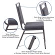 Flash Furniture Hercules Upholstered Banquet Event Chair in Dark Gray and Silver