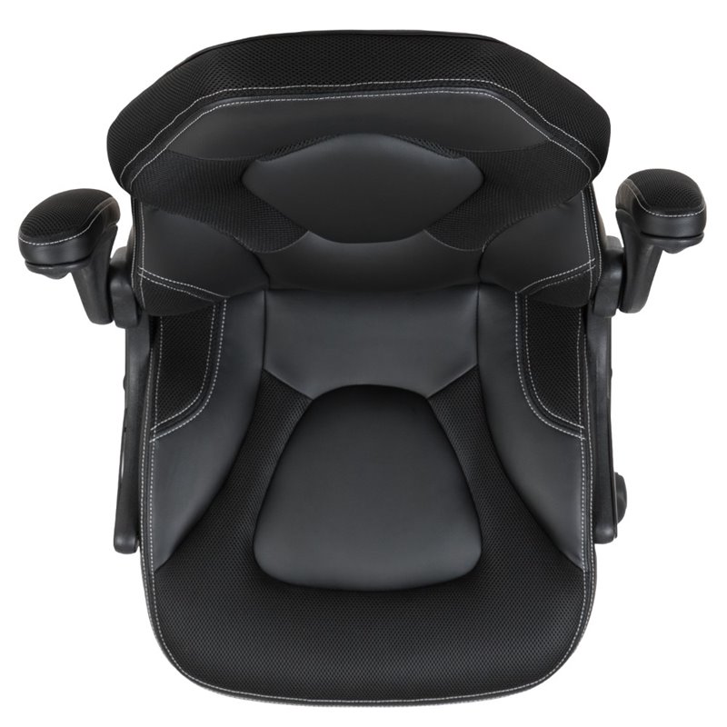 Flash Furniture X10 Ergonomic Faux Leather Racing Gaming Chair in Black