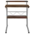 Flash Furniture Clifton Computer Desk in Rustic Walnut and Silver