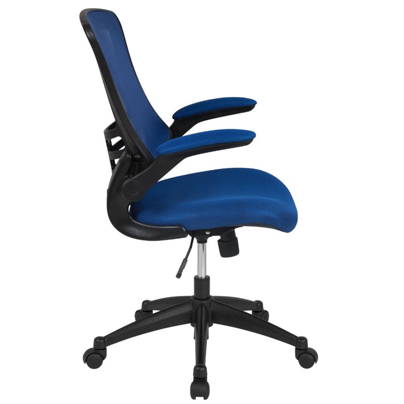 Flash Furniture Mid Back Mesh Office Swivel Chair in Blue