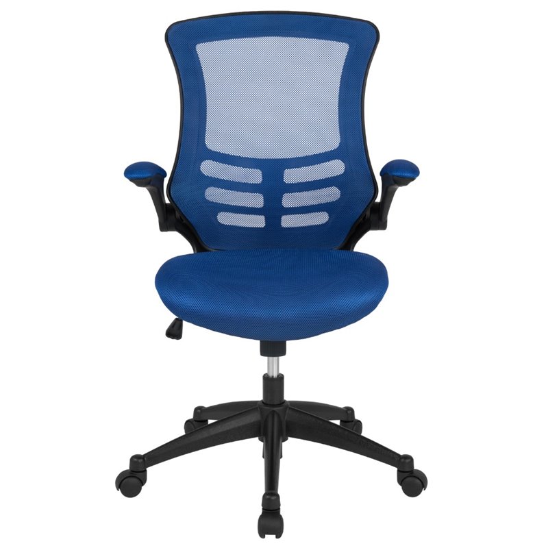 Flash Furniture Mid Back Mesh Office Swivel Chair in Blue