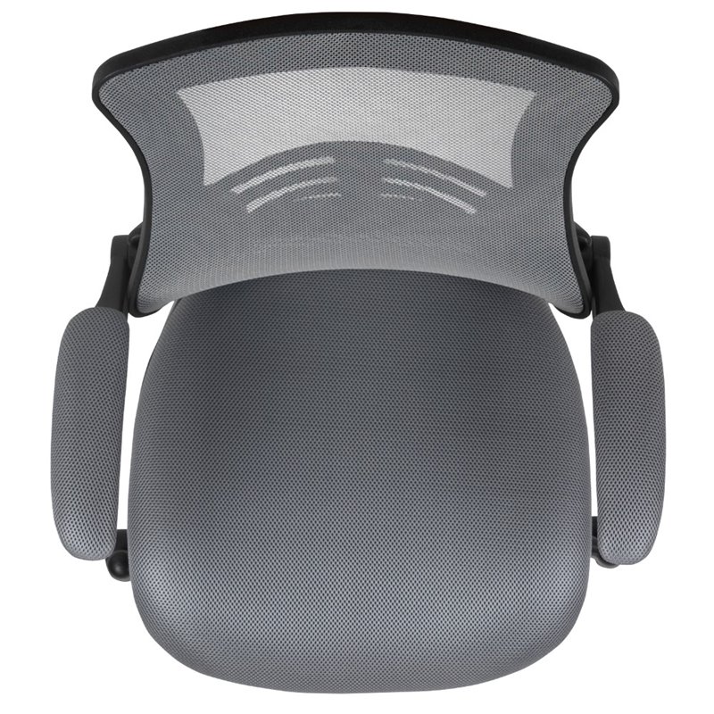 Flash Furniture Mid Back Mesh Office Swivel Chair in Dark Gray