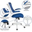 Flash Furniture Mid Back Mesh Office Swivel Chair in Blue and White