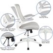 Flash Furniture Mid Back Mesh Office Swivel Chair in Light Gray and White