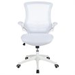 Flash Furniture Mid Back Mesh Office Swivel Chair in White