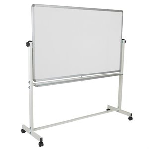 Flash Furniture Hercules 65&quot x 64&quot Double Sided Mobile Whiteboard in White