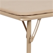 Flash Furniture 3 Piece Square Faux Leather Top Kids Folding Table Set in Tan