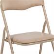 Flash Furniture 3 Piece Square Faux Leather Top Kids Folding Table Set in Tan