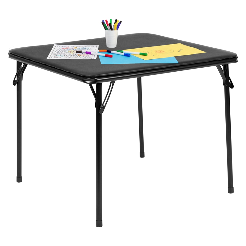 Flash Furniture Kids Folding Table In Black