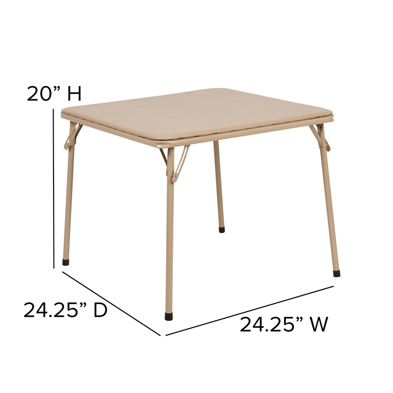 Flash Furniture Kids Folding Table In Tan