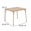 Flash Furniture Kids Folding Table In Tan