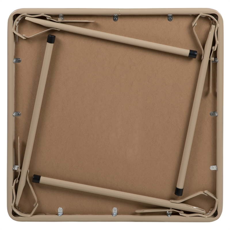 Flash Furniture Kids Folding Table In Tan