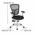Flash Furniture Mid Back Executive Mesh Office Swivel Chair in Black and White