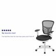 Flash Furniture Mid Back Executive Mesh Office Swivel Chair in Black and White