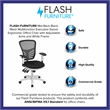 Flash Furniture Mid Back Executive Mesh Office Swivel Chair in Black and White