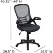 Flash Furniture High-Back Ergonomic Mesh Office Swivel Chair in Dark Gray
