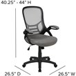 Flash Furniture High-Back Ergonomic Mesh Office Swivel Chair in Light Gray