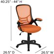 Flash Furniture High-Back Ergonomic Mesh Office Swivel Chair in Orange
