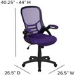 Flash Furniture High-Back Ergonomic Mesh Office Swivel Chair in Purple