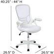 Flash Furniture High-Back Ergonomic Mesh Office Swivel Chair in White
