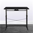 Flash Furniture Laminate Top Pedestal Base Standing Desk in Black