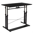 Flash Furniture Laminate Top Pedestal Base Standing Desk in Black