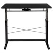 Flash Furniture Laminate Top Pedestal Base Standing Desk in Black