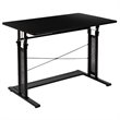Flash Furniture Laminate Top Pedestal Base Standing Desk in Black