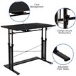 Flash Furniture Laminate Top Pedestal Base Standing Desk in Black