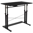 Flash Furniture Laminate Top Pedestal Base Standing Desk in Black