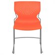 Flash Furniture Hercules Plastic Sled Base Contoured Stacking Chair in Orange