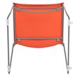 Flash Furniture Hercules Plastic Sled Base Contoured Stacking Chair in Orange