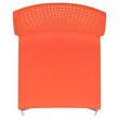 Flash Furniture Hercules Plastic Sled Base Contoured Stacking Chair in Orange