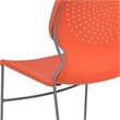 Flash Furniture Hercules Plastic Sled Base Contoured Stacking Chair in Orange