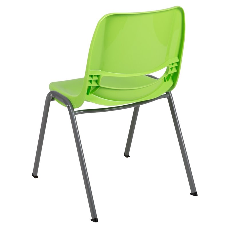 Flash Furniture Plastic Stack Chair In Green