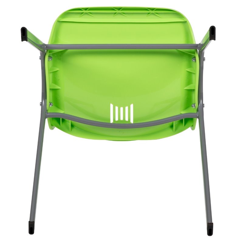Flash Furniture Plastic Stack Chair In Green