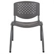 Flash Furniture Plastic Textured Stacking Chair in Gray