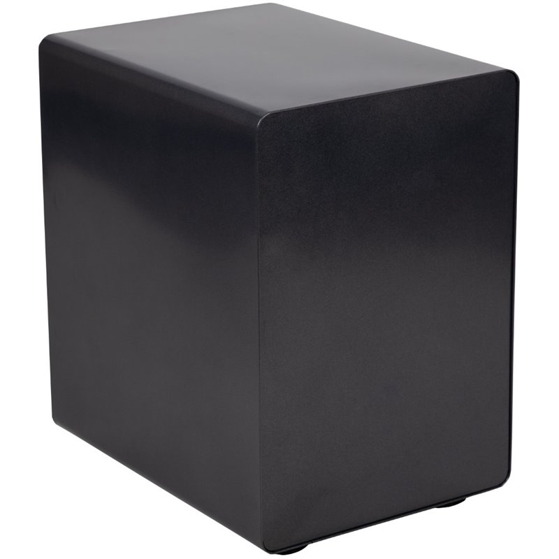 Flash Furniture 3 Drawer Modern Mobile File Cabinet in Black