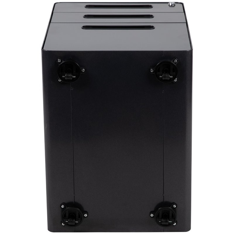 Flash Furniture 3 Drawer Modern Mobile File Cabinet in Black