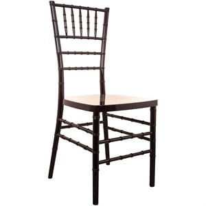 Flash Furniture Advantage Traditional Resin Chiavari Stacking Chair in Mahogany