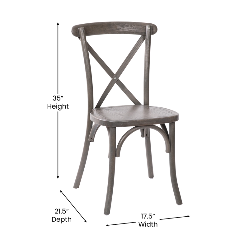Flash Furniture Advantage X-Back Chair In Grey