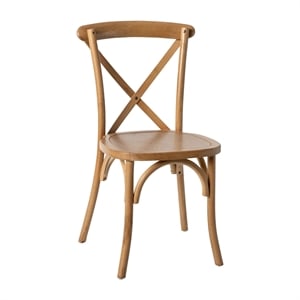 Flash Furniture Advantage X-Back Chair In Light Brown