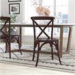Flash Furniture Advantage X-Back Chair In Walnut