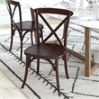 Flash Furniture Advantage X-Back Chair In Walnut