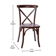 Flash Furniture Advantage X-Back Chair In Walnut