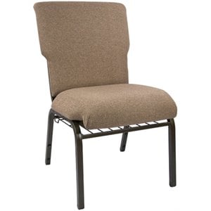 Flash Furniture Advantage 21&quot Fabric Church Chair in Mixed Tan and Gold Vein