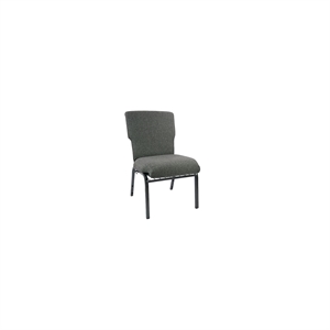 Flash Furniture Advantage 21&quot Fabric Church Chair in Charcoal and Silver Vein