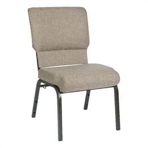 Flash Furniture Advantage 20.5&quot Fabric Church Chair in Mixed Tan and Gold Vein